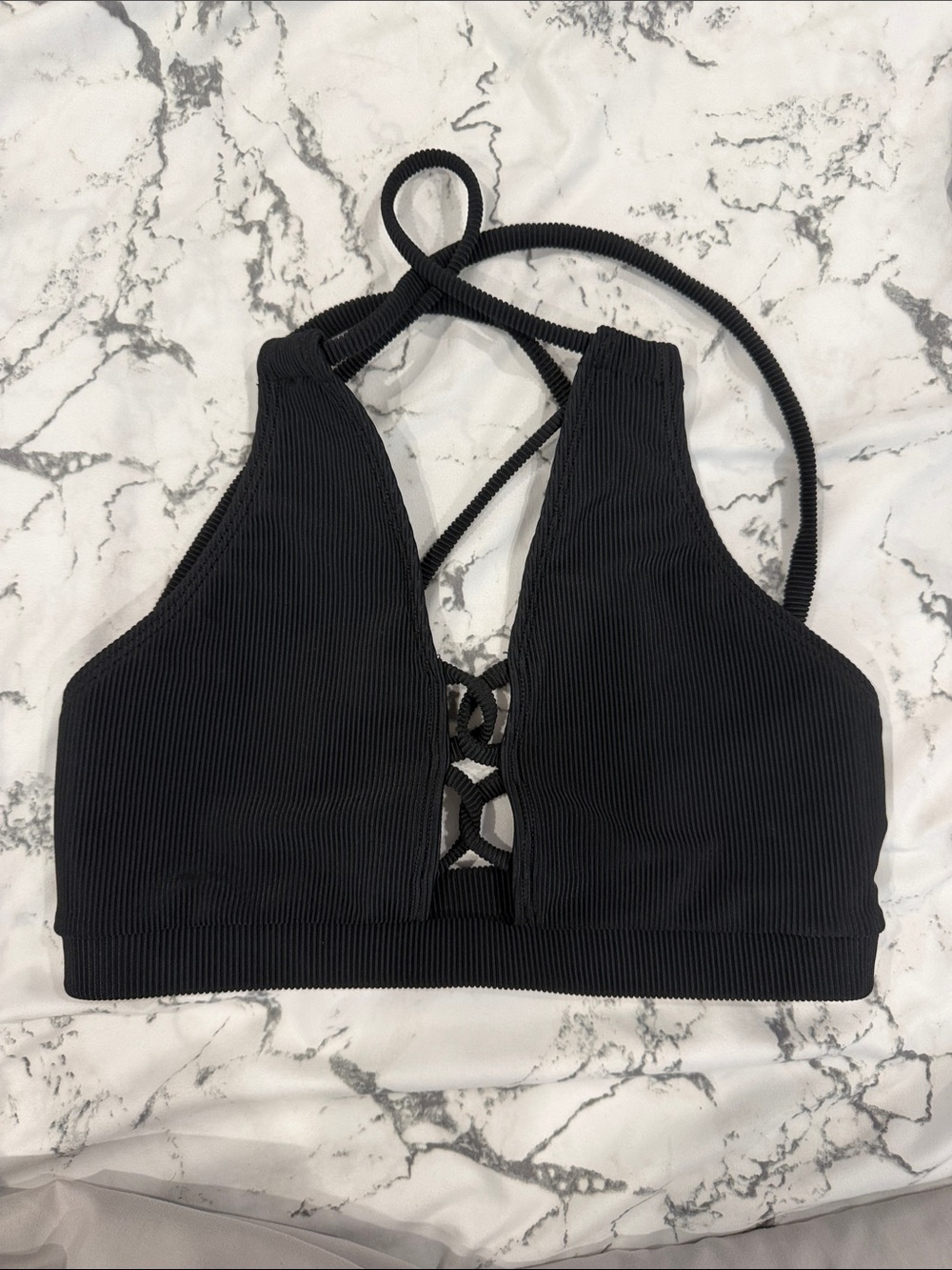 AA dance costumes black ribbed top